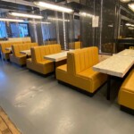 yellow booths
