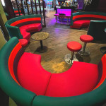 seating area in a bar