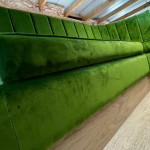 green commercial seating area