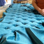 blue seat fabric