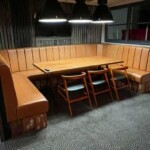 brown domestic upholstery