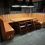 brown domestic upholstery